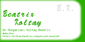 beatrix koltay business card